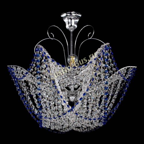 Люстра Орхидея №3 синяя в Подольске Гусь Хрустальный
