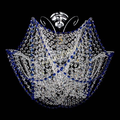 Люстра Орхидея №3 синяя в Подольске Гусь Хрустальный