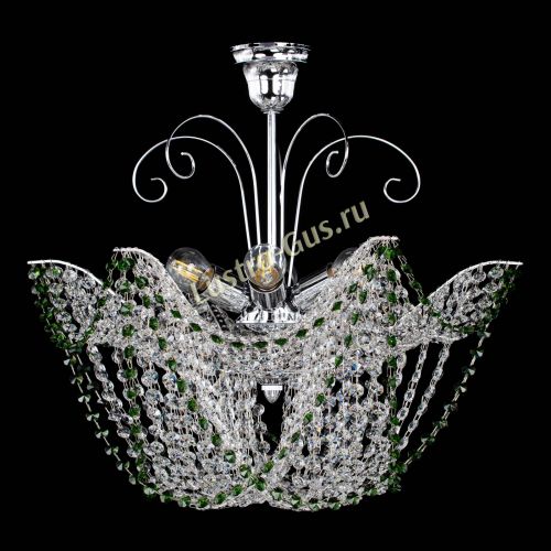 Люстра Орхидея №3 зеленая в Подольске Гусь Хрустальный