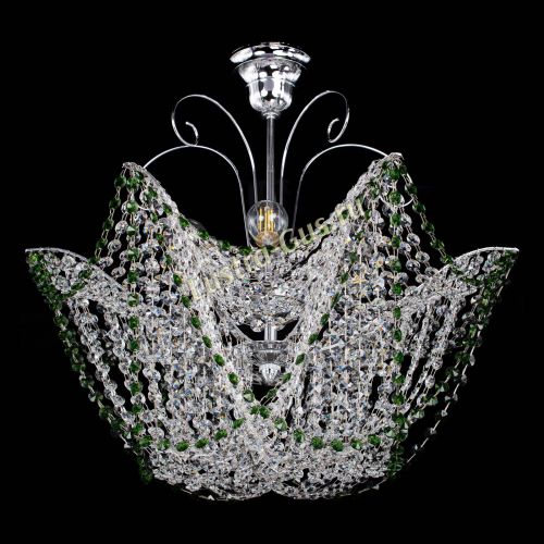 Люстра Орхидея №3 зеленая в Подольске Гусь Хрустальный
