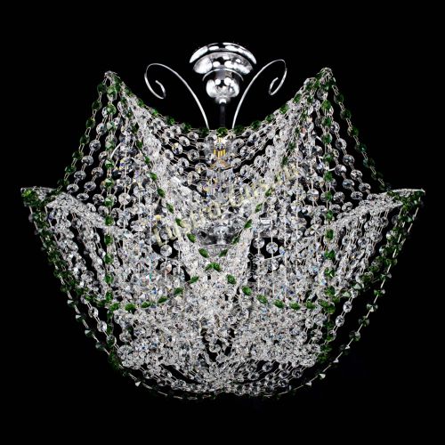 Люстра Орхидея №3 зеленая в Подольске Гусь Хрустальный