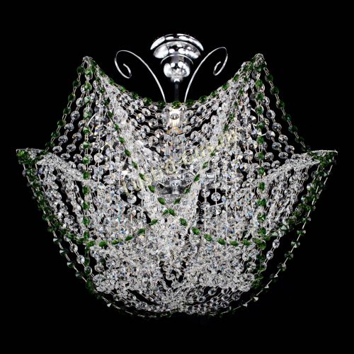 Люстра Орхидея №3 зеленая в Подольске Гусь Хрустальный