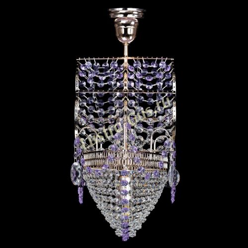 Люстра Парусник №1 фиолетовый в Подольске Гусь Хрустальный