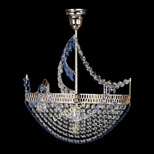 Люстра Парусник №1 синий в Подольске Гусь Хрустальный