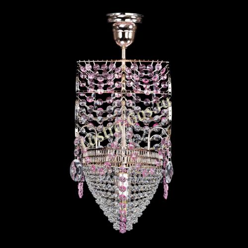 Люстра Парусник №1 розовый в Подольске Гусь Хрустальный