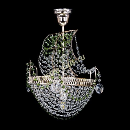 Люстра Парусник №1 зеленый в Подольске Гусь Хрустальный