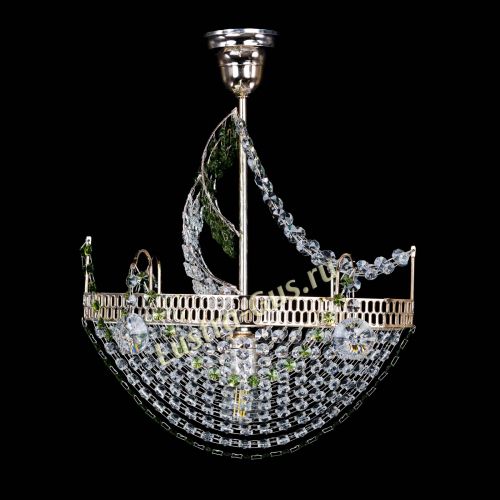 Люстра Парусник №1 зеленый в Подольске Гусь Хрустальный