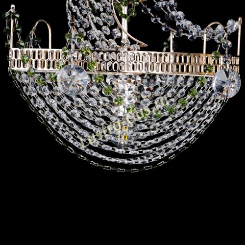 Люстра Парусник №1 зеленый в Подольске Гусь Хрустальный