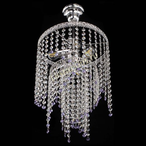 Люстра Токката Капель №3 фиолетовая в Подольске Гусь Хрустальный