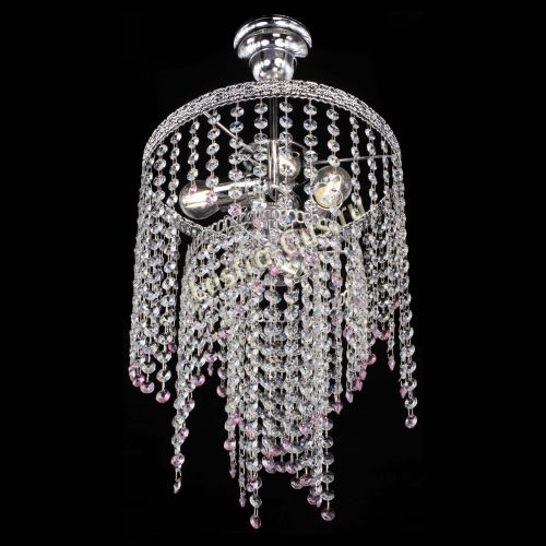 Люстра Токката Капель №3 розовая в Подольске Гусь Хрустальный