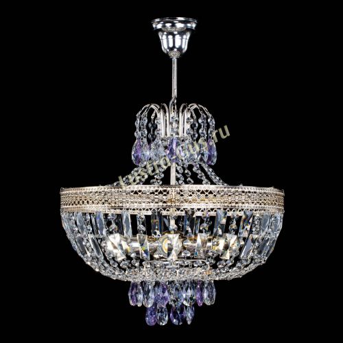 Люстра Венеция Астра №5 фиолетовая в Подольске Гусь Хрустальный