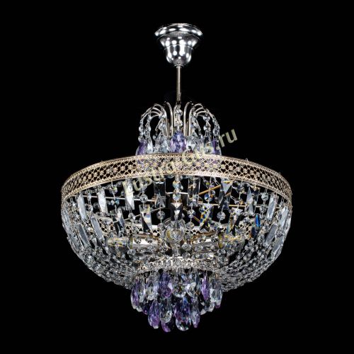 Люстра Венеция Астра №5 фиолетовая в Подольске Гусь Хрустальный