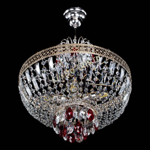 Люстра Венеция Астра №5 красная в Подольске Гусь Хрустальный