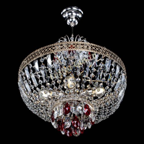 Люстра Венеция Астра №5 красная в Подольске Гусь Хрустальный