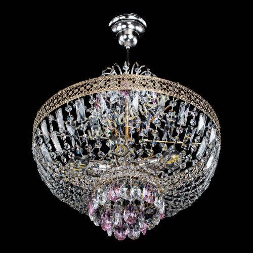 Люстра Венеция Астра №5 розовая в Подольске Гусь Хрустальный