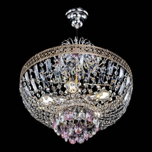 Люстра Венеция Астра №5 розовая в Подольске Гусь Хрустальный