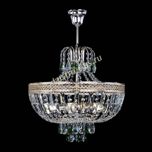 Люстра Венеция Астра №5 зеленая в Подольске Гусь Хрустальный