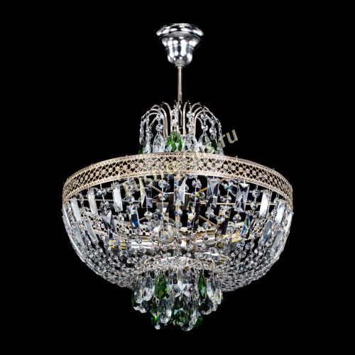 Люстра Венеция Астра №5 зеленая в Подольске Гусь Хрустальный