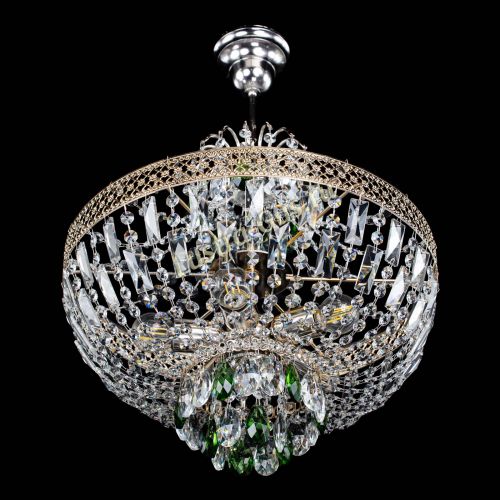 Люстра Венеция Астра №5 зеленая в Подольске Гусь Хрустальный