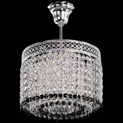 Люстра Венеция Капель №1 с подвесом Черная в Подольске Гусь Хрустальный