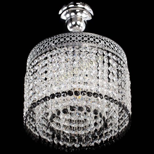 Люстра Венеция Капель №1 с подвесом Черная в Подольске Гусь Хрустальный