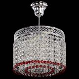 Люстра Венеция Капель №1 с подвесом Красная в Подольске