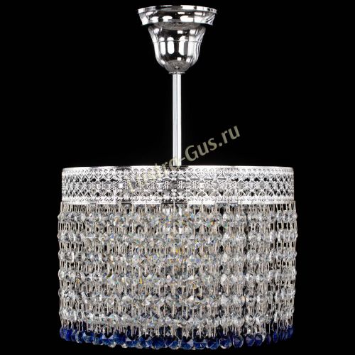Люстра Венеция Капель №1 с подвесом Синяя в Подольске Гусь Хрустальный
