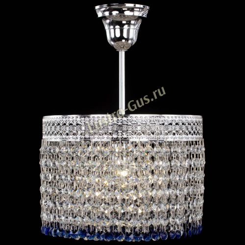 Люстра Венеция Капель №1 с подвесом Синяя в Подольске Гусь Хрустальный
