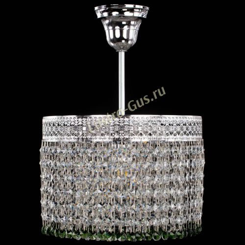 Люстра Венеция Капель №1 с подвесом Зеленая в Подольске Гусь Хрустальный