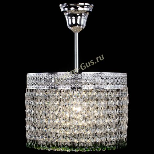 Люстра Венеция Капель №1 с подвесом Зеленая в Подольске Гусь Хрустальный