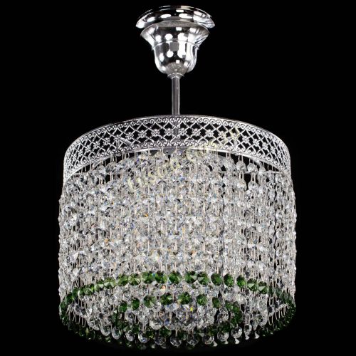 Люстра Венеция Капель №1 с подвесом Зеленая в Подольске Гусь Хрустальный