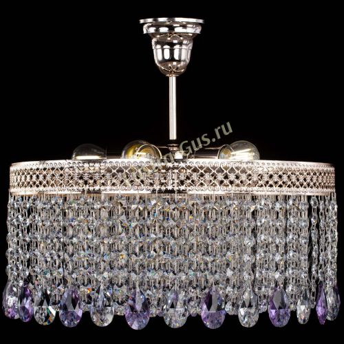 Люстра Венеция Капель журавлик фиолетовая в Подольске Гусь Хрустальный