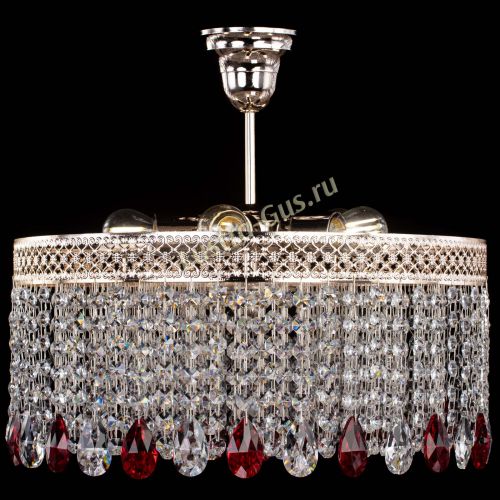 Люстра Венеция Капель журавлик красная в Подольске Гусь Хрустальный