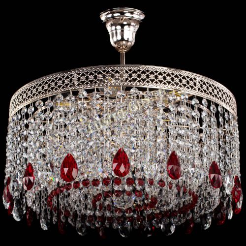 Люстра Венеция Капель журавлик красная в Подольске Гусь Хрустальный