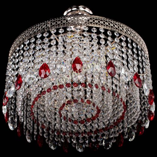 Люстра Венеция Капель журавлик красная в Подольске Гусь Хрустальный