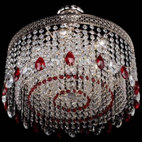 Люстра Венеция Капель журавлик красная в Подольске Гусь Хрустальный