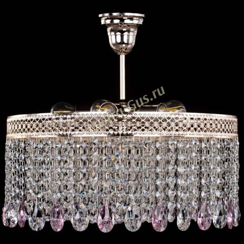 Люстра Венеция Капель журавлик розовая в Подольске Гусь Хрустальный