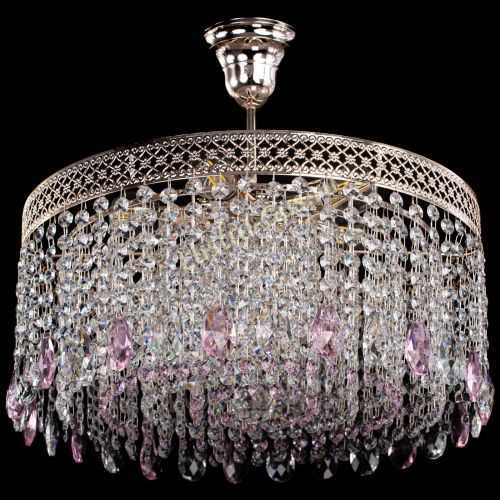 Люстра Венеция Капель журавлик розовая в Подольске Гусь Хрустальный