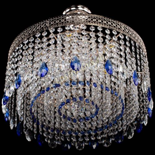 Люстра Венеция Капель журавлик синяя в Подольске Гусь Хрустальный