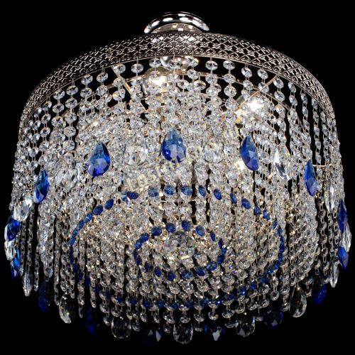 Люстра Венеция Капель журавлик синяя в Подольске Гусь Хрустальный