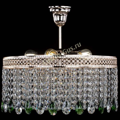 Люстра Венеция Капель журавлик зеленая в Подольске Гусь Хрустальный