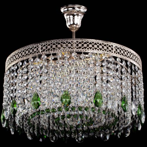 Люстра Венеция Капель журавлик зеленая в Подольске Гусь Хрустальный
