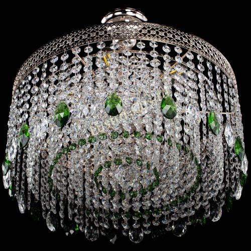 Люстра Венеция Капель журавлик зеленая в Подольске Гусь Хрустальный