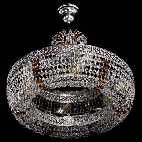 Люстра Венеция Кольцо с подвесом Чайная в Подольске Гусь Хрустальный