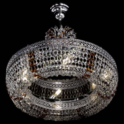 Люстра Венеция Кольцо с подвесом Чайная в Подольске Гусь Хрустальный