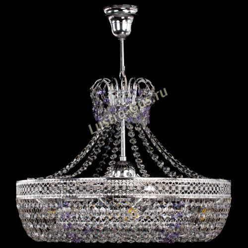 Люстра Венеция Кольцо с подвесом Фиолетовая в Подольске Гусь Хрустальный