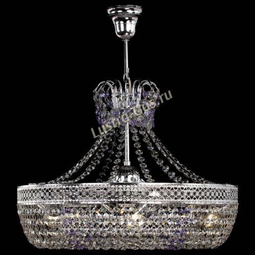 Люстра Венеция Кольцо с подвесом Фиолетовая в Подольске Гусь Хрустальный