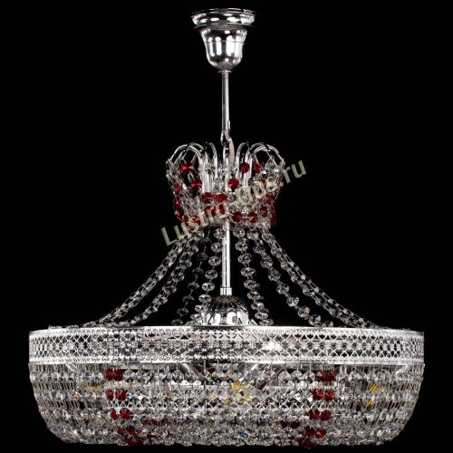 Люстра Венеция Кольцо с подвесом Красная в Подольске Гусь Хрустальный