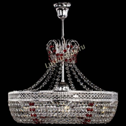 Люстра Венеция Кольцо с подвесом Красная в Подольске Гусь Хрустальный