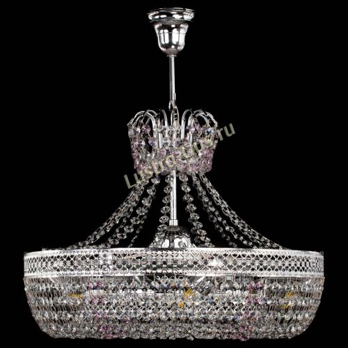 Люстра Венеция Кольцо с подвесом Розовая в Подольске Гусь Хрустальный